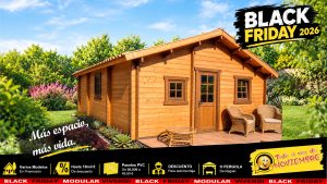 CASA DE MADERA MODELO TIJARAFE 5 ESTANCIAS 45mm 595X808 cm