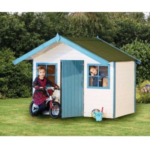 CASITA DE MADERA INFANTIL MODELO TELMA 16 mm 179x119+60 cm