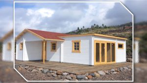 CASA DE MADERA MODELO GARA 6 ESTANCIAS 45mm 1000 X 847 cm