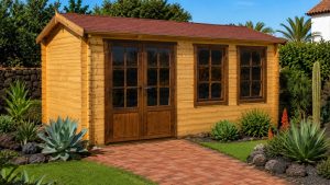 BUNGALOW MADERA MODELO GOMERA 40mm 500X250 cm