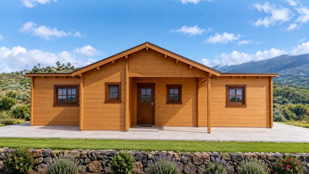 CASA DE MADERA MODELO GRAN GARA 8 ESTANCIAS 45mm 1400X847 cm