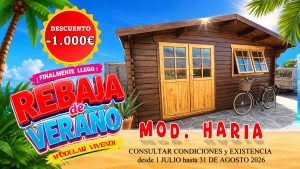 CASA MADERA MODELO HARIA 45mm 500X500 +70cm