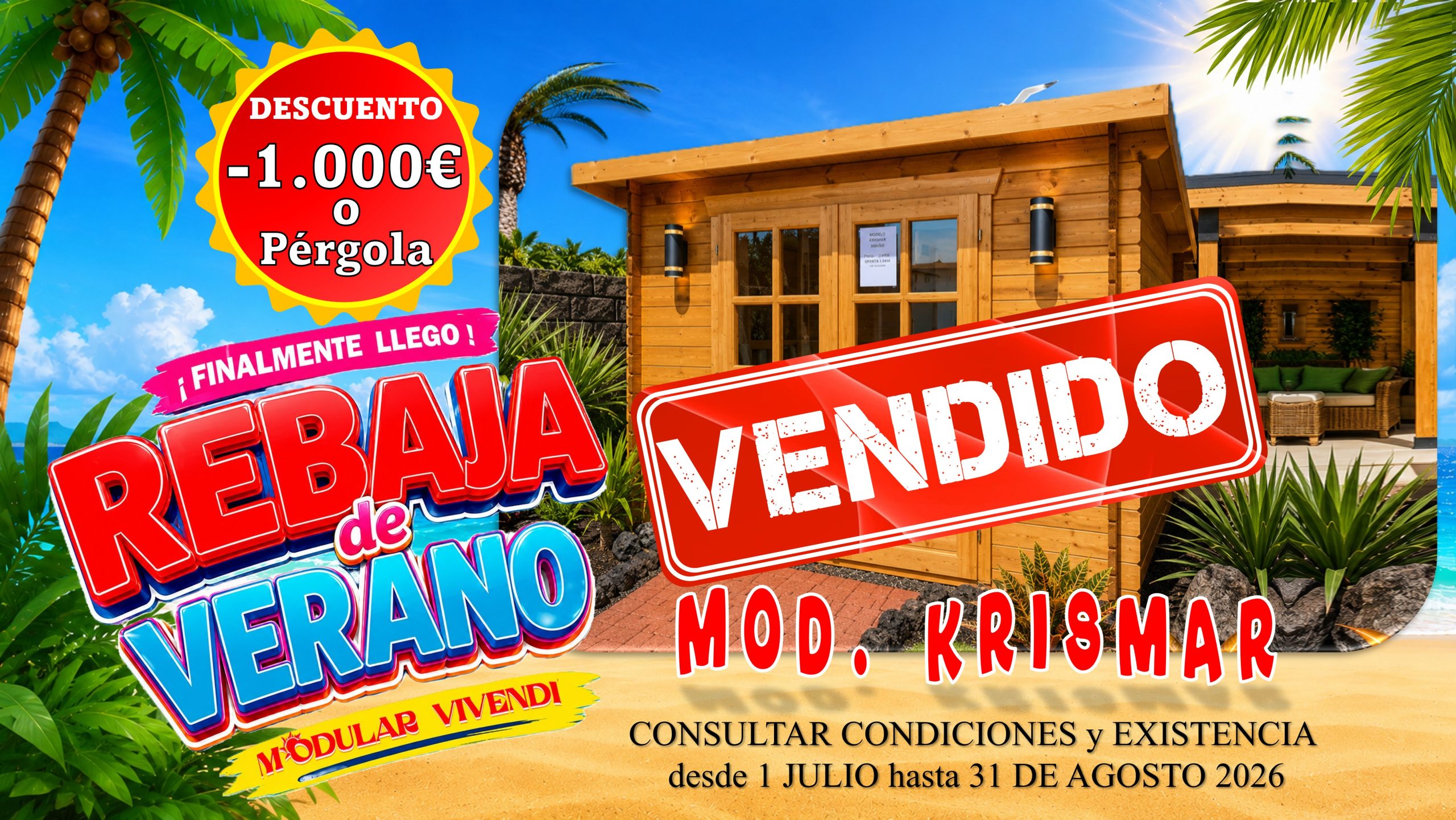 CASETA TECHO PLANO KRISMAR 28mm 290X200