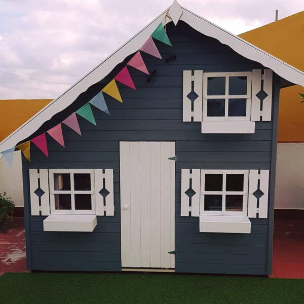 CASITA DE MADERA INFANTIL MODELO IBALLA 16 mm, 200x180 cm