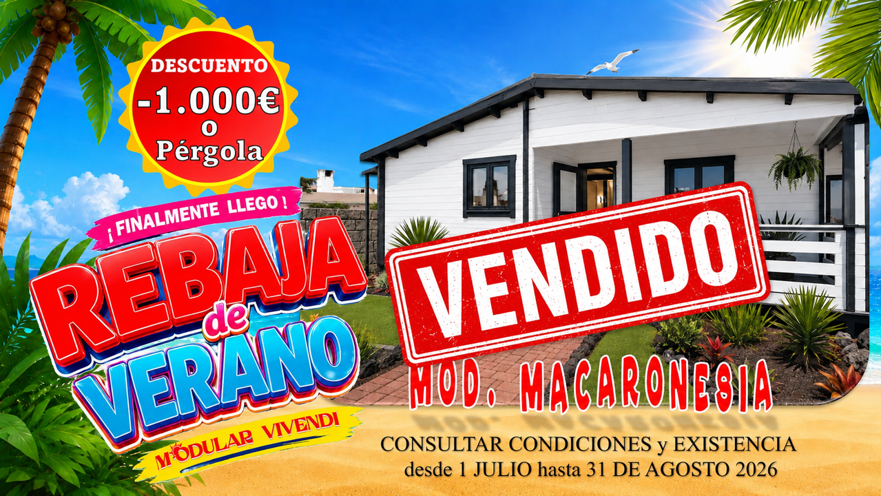 CASA DE MADERA MACARONESIA 4 ESTANCIA 70mm 848X941cm