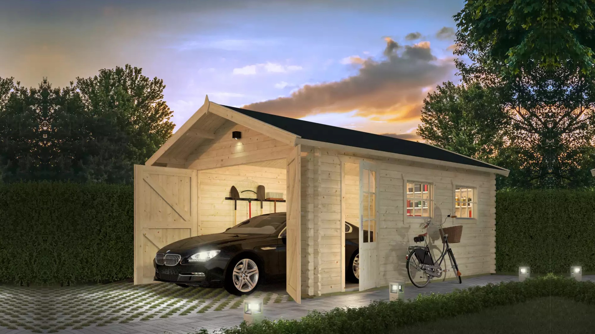 CASETA GARAGE MODELO COBER 1 45mm 360X537 cm