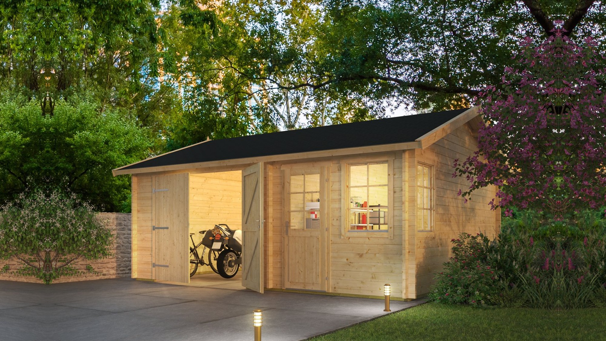 CASETA GARAGE MODELO COBER 3 - 2 ESTANCIAS 45mm 500X598 cm