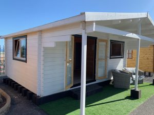 CASA MADERA MODELO OCEANO 45mm 600X400+185 cm. 24 + 12 m2