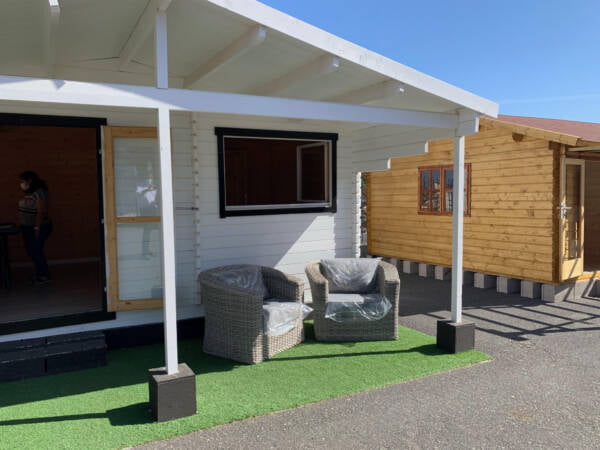 CASA MADERA MODELO OCEANO 45mm 600X400+185 cm. 24 + 12 m2
