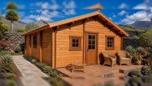 CASA DE MADERA MODELO TIJARAFE 5 ESTANCIAS 45mm 595X808 cm