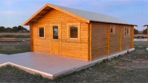 CASA DE MADERA MODELO TIJARAFE 3HABITACIONES 45mm 595X808 cm