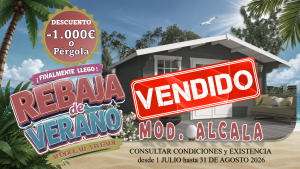 CASA DE MADERA Mod: ALCALÁ 45mm 500 x 380 + 0.90