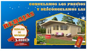 CASA DE MADERA MODELO CANARIAS 70mm 595X800 + 140 cm