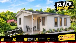 CASA DE MADERA MODELO HERMIGUA 6 ESTANCIAS 44mm 733x1032 cm