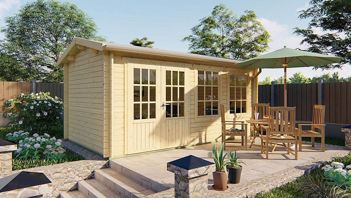 BUNGALOW MADERA MODELO EL HIERRO 40mm 500X300 cm.