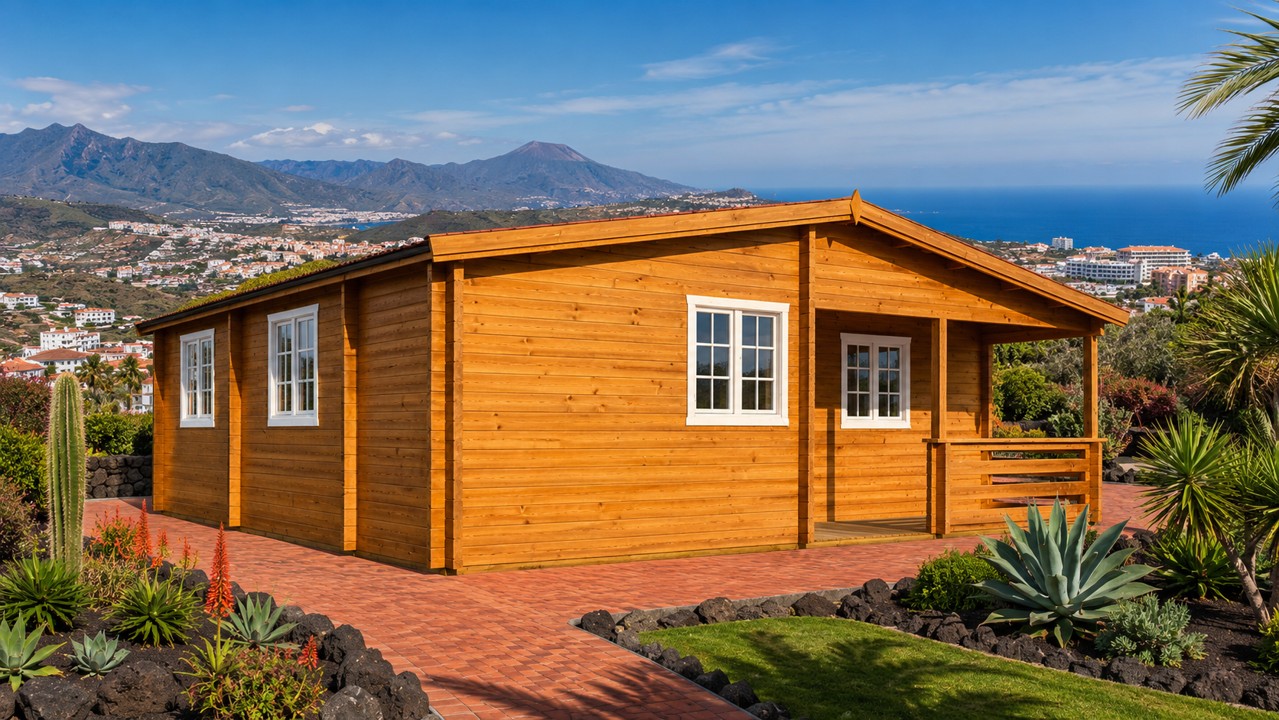 CASA DE MADERA MACARONESIA 4 ESTANCIA 70mm 848X941cm