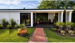 CASA Mod. ARONA CON PORCHE FRONTAL-400X490+400 CMS - 58MM-