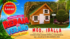 CASITA DE MADERA INFANTIL MODELO IBALLA 16 mm, 200x180 cm