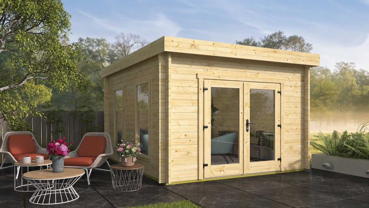 CASETA DE MADERA MODELO TEROR  300x 350 - 40MM