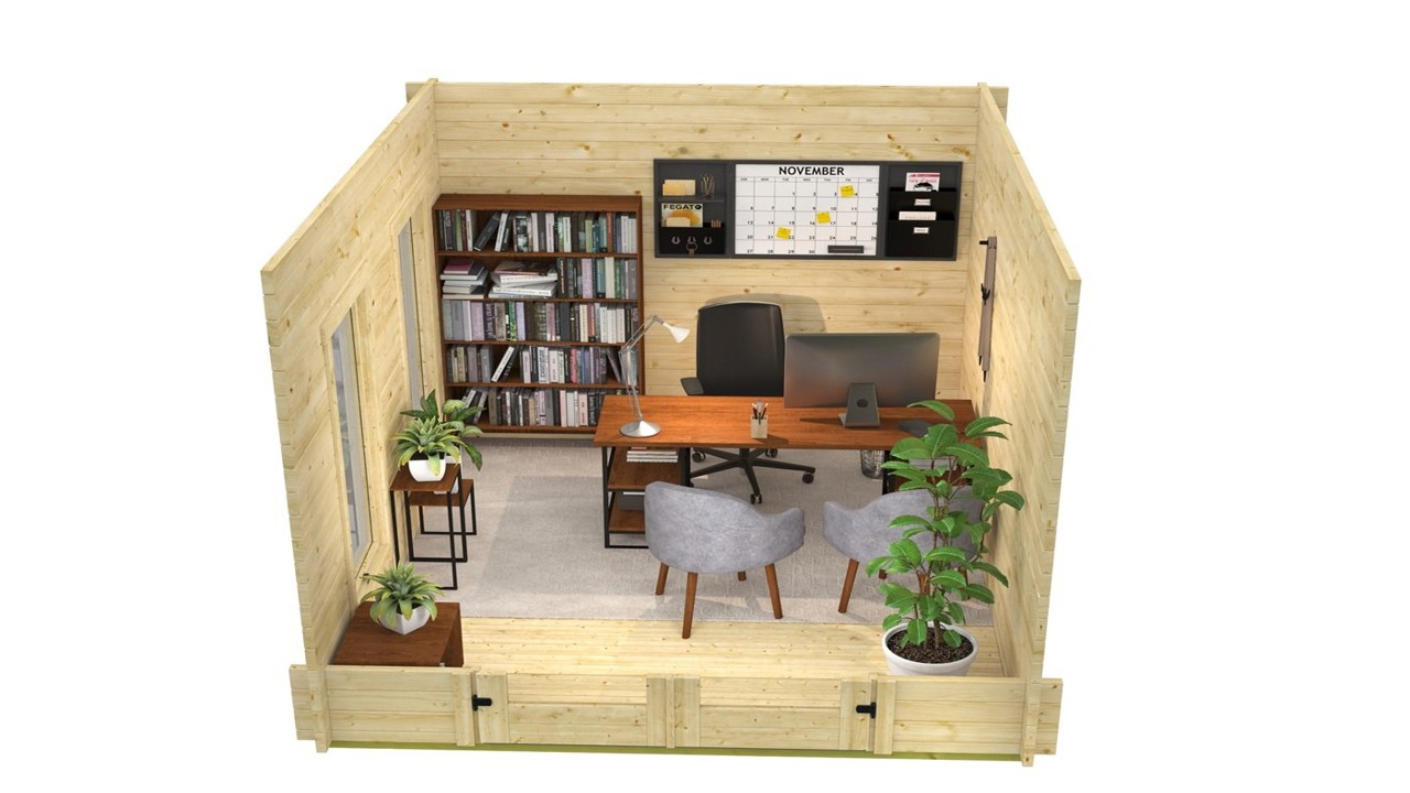 CASETA DE MADERA MODELO TEROR  300x 350 - 40MM