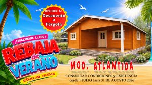 CASA MADERA MODELO ATLANTIDA 4 ESTANCIAS 45mm 600X847cm