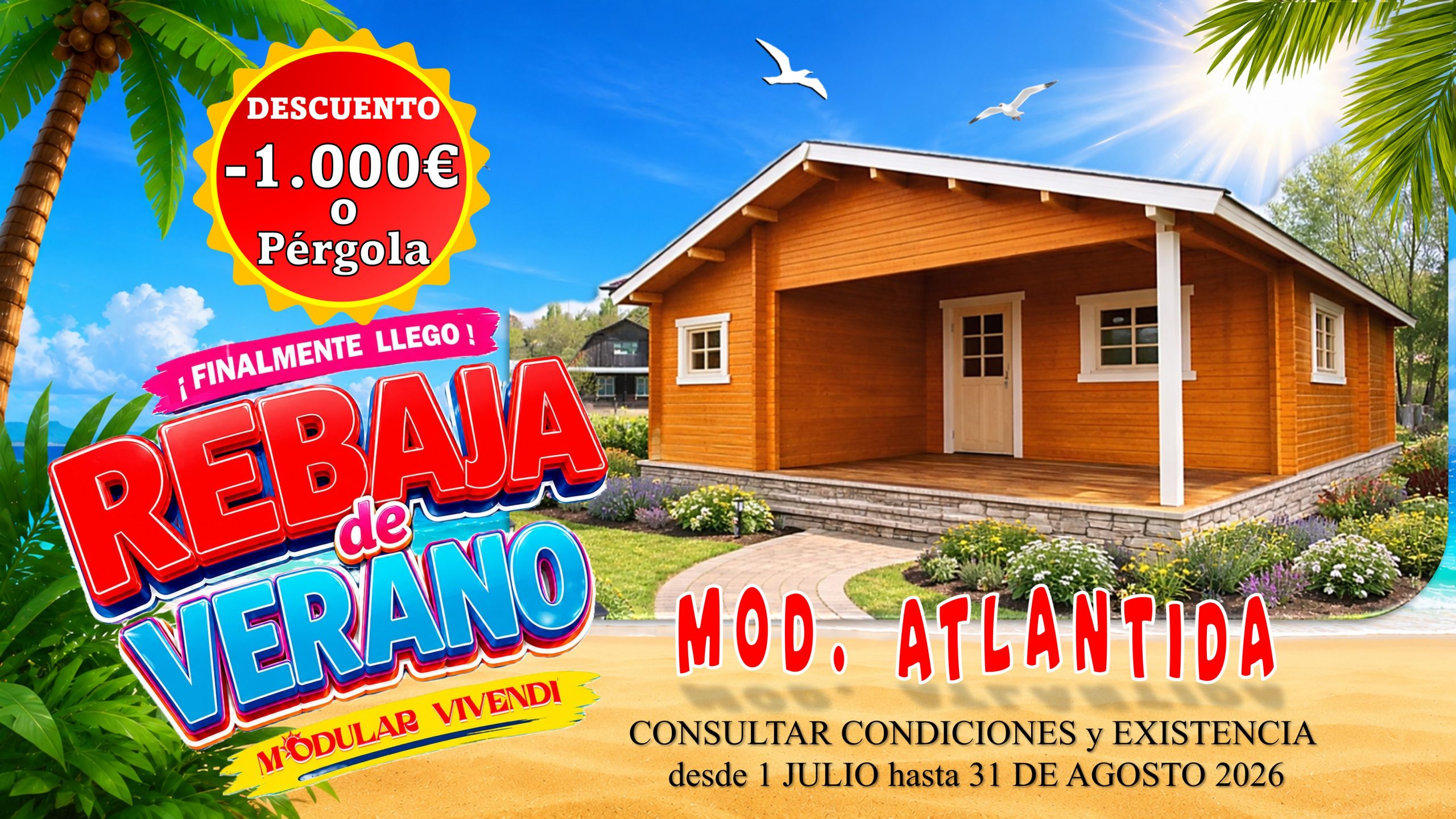 CASA MADERA MODELO ATLANTIDA 4 ESTANCIAS 45mm 600X847cm