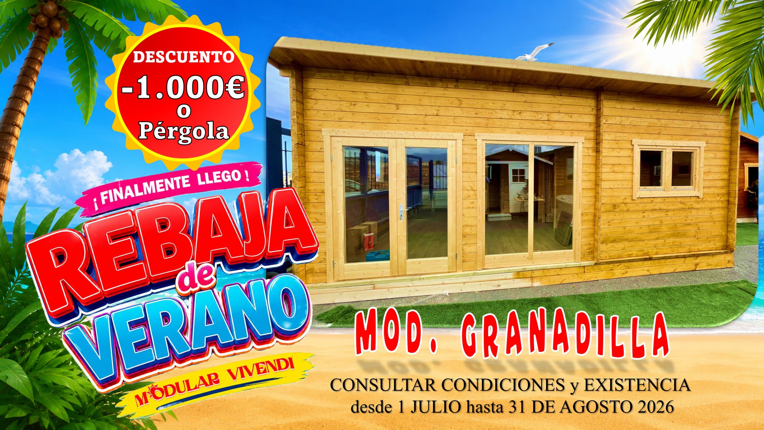 CASA GRANADILLA 4 ESTANCIAS 702X532 TECHO PLANO- DE 44MM