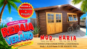 CASA MADERA MODELO HARIA 45mm 500X500 +70cm