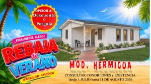 CASA DE MADERA MODELO HERMIGUA 6 ESTANCIAS 44mm 733x1032 cm