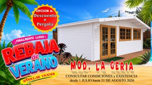 CASA MADERA MODELO LA GERIA 45mm 600X500 +75cm