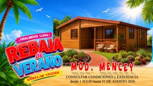 CASA DE MADERA MENCEY 5 ESTANCIAS 70mm 848X941cm