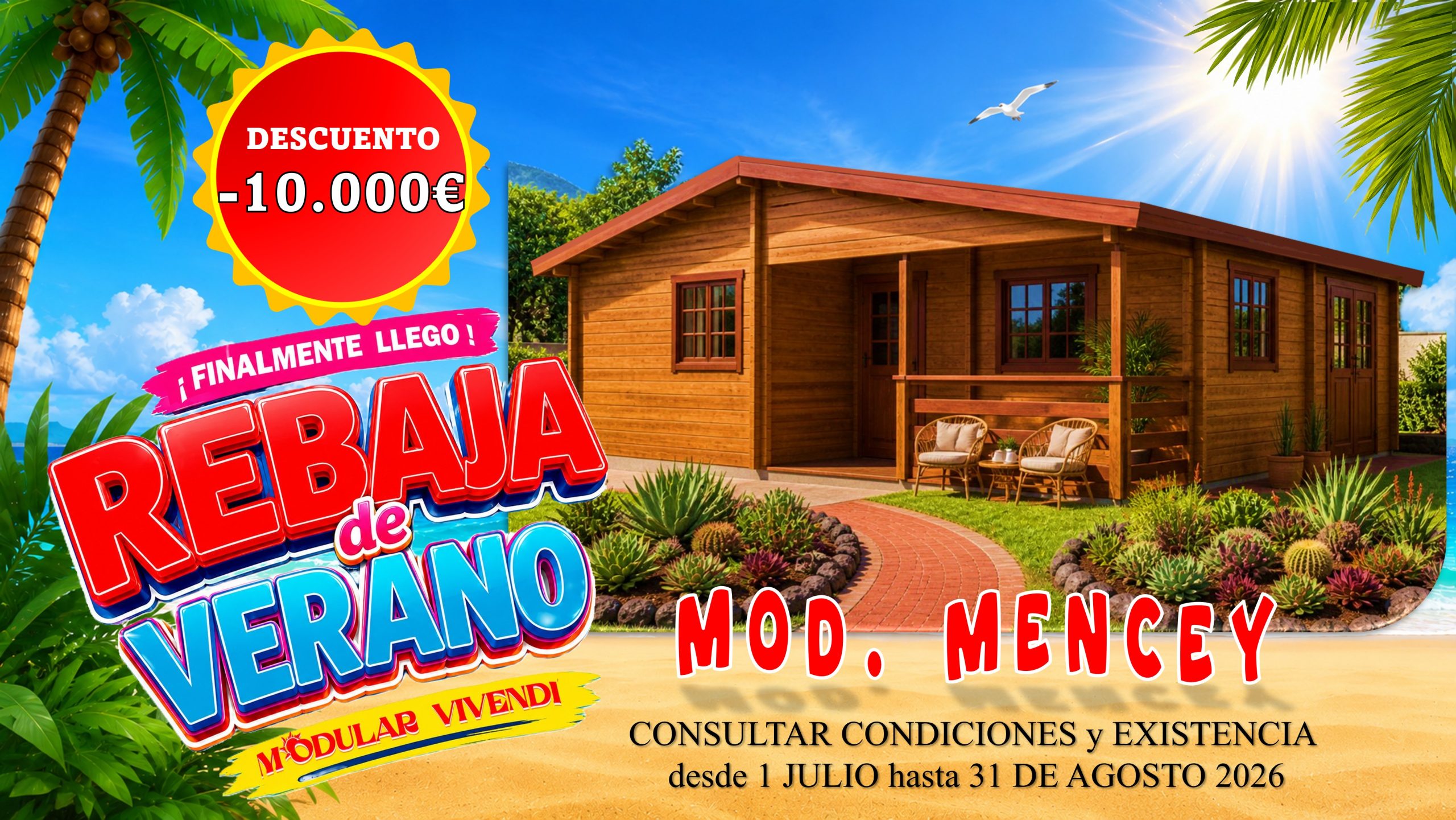 CASA DE MADERA MENCEY 5 ESTANCIAS 70mm 848X941cm