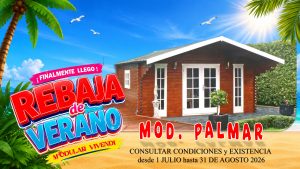 CASA MADERA MODELO PALMAR 45mm 500X380 +120cm