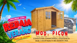 CASETA MADERA MODELO PICÓN 28mm  300X300
