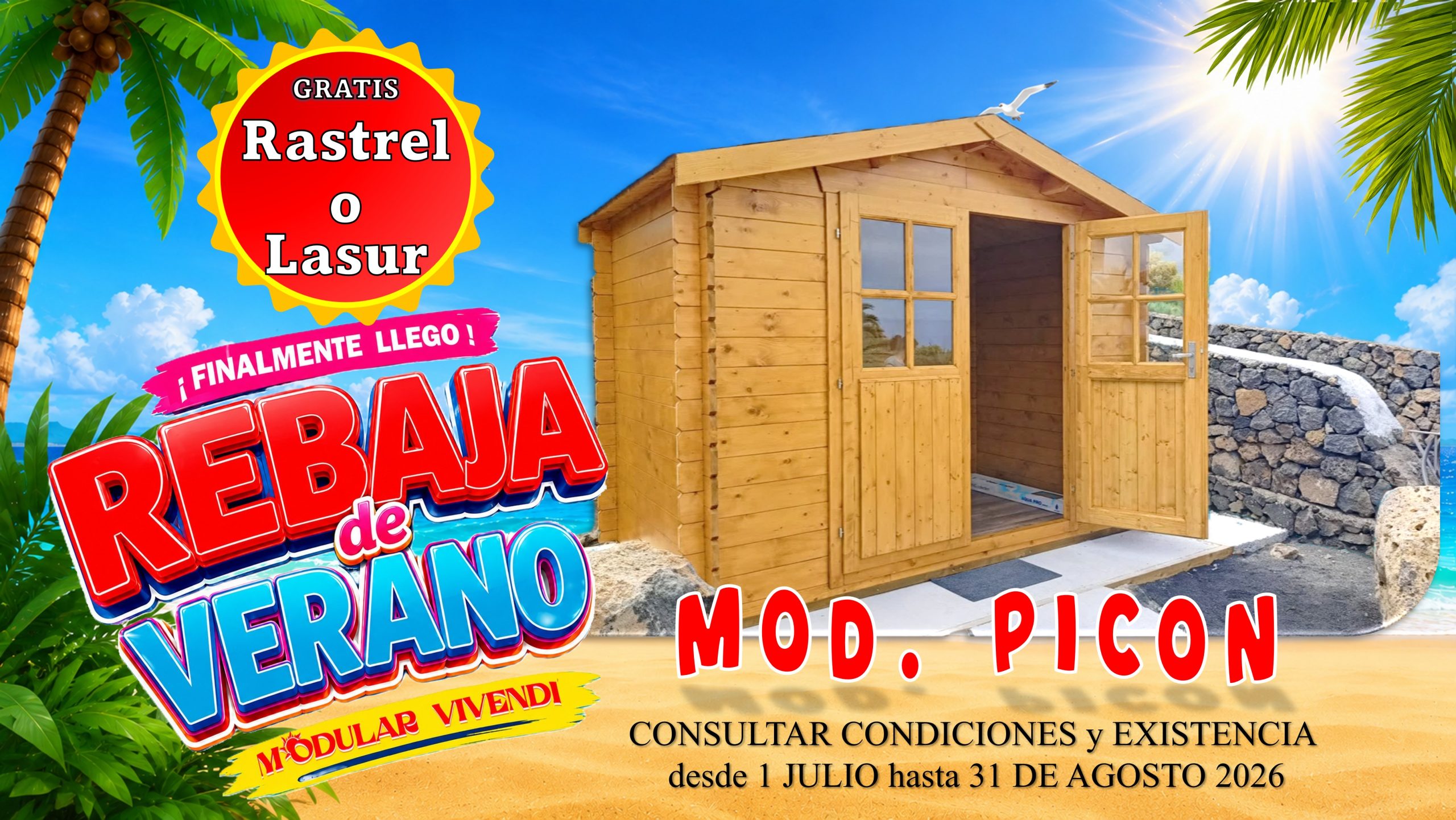 CASETA MADERA MODELO PICÓN 28mm  300X300
