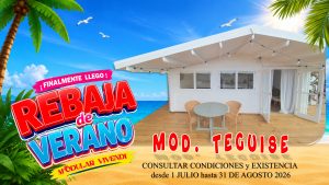 CASA MADERA MODELO TEGUISE 45mm 595X400 +185cm