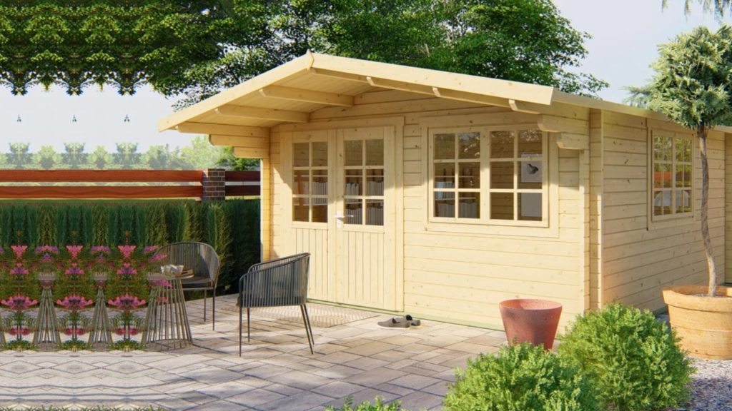 CASA DE MADERA MODELO SALITRE 44 mm 420X420